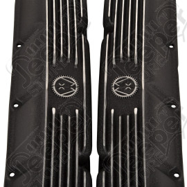 Engine Valve Cover, OMIX Logo, Polished; 72-91 Jeep CJ/SJ