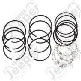 Engine Piston Ring Kit, .010; 54-64 Jeep CJ, 226 CID