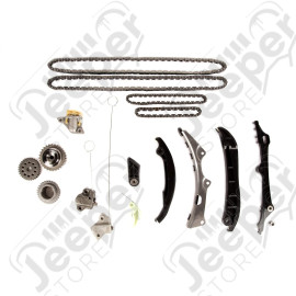 Engine Timing Chain Kit, Sprockets; 12-15 Jeep Wrangler JK, 3.6L