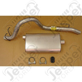 Exhaust Muffler/Tailpipe Kit; 87-92 Jeep Wrangler YJ