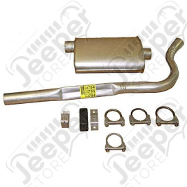 Exhaust Muffler/Tailpipe Kit; 82-86 Jeep CJ7