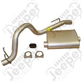 Exhaust Muffler/Tailpipe Kit; 87-90 Jeep Wrangler YJ, 4.2L