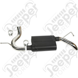 Exhaust Muffler, Heavy Duty, Off-Road; 07-18 Jeep Wrangler JK