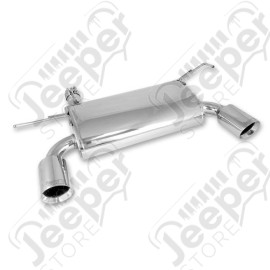 Exhaust System Kit, Axle Back, Stainless Steel; 07-18 Jeep Wrangler JK