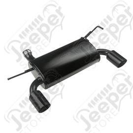 Exhaust System Kit, Axle Back, Black; 07-18 Jeep Wrangler JK