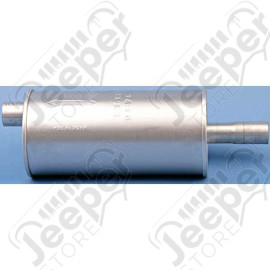 Exhaust Muffler Exhaust Round; 45-71 Willys/Jeep