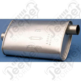 Exhaust Muffler; 87-92 Jeep Wrangler YJ, 2.5L/4.0L