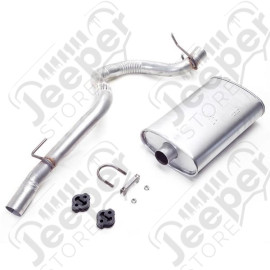 Exhaust Muffler/Tailpipe Kit; 93-95 Jeep Wrangler YJ