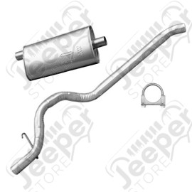 Exhaust Muffler/Tail Pipe Kit; 87-92 Jeep Cherokee XJ