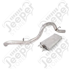 Exhaust Muffler/Tail Pipe Kit; 00-06 Jeep Wrangler TJ