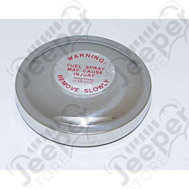 Gas Cap, Non-Vented, Zinc; 45-71 Willys/Jeep