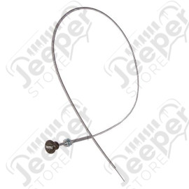 Carburetor Accelerator Cable, Black Knob; 41-71 Willys/CJ