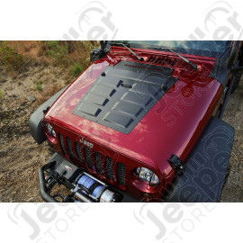 Hood Vent Insert, Black; 07-18 Jeep Wrangler JK