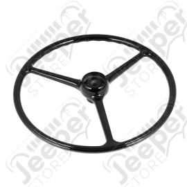 Steering Wheel, Black; 64-75 Jeep CJ