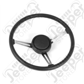 Steering Wheel Kit, Leather; 76-95 Jeep CJ/Wrangler