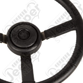 Steering Wheel, Sport, Leather, Black, Jeep XJ/YJ