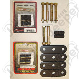 Suspension Leaf Spring Shackle Kit, HD, Greaseable; 55-75 Jeep CJ