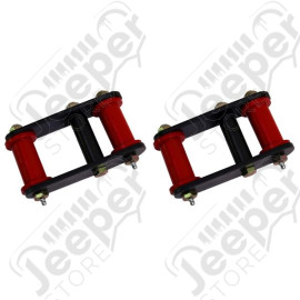 Suspension Leaf Spring Shackle Kit, HD, Greaseable; 55-75 Jeep CJ