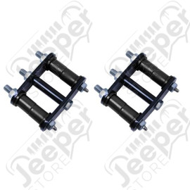 Suspension Leaf Spring Shackle Kit, Rear, HD, Greaseable; 76-86 CJ