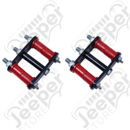 Suspension Leaf Spring Shackle Kit, Rear, HD, Greaseable; 76-86 CJ