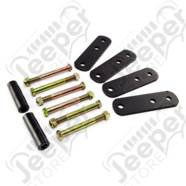 Suspension Leaf Spring Shackle Kit, Front, 1 Inch Lift; 87-95 Wrangler