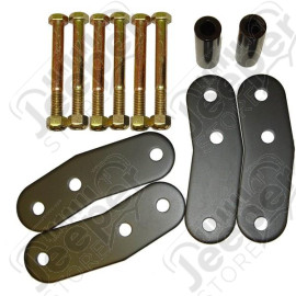 Suspension Leaf Spring Shackle Kit, Rear, 1 Inch Lift, HD; 87-95 YJ