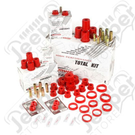 Suspension Bushing Kit, Polyurethane, Red; 84-01 Jeep Cherokee XJ