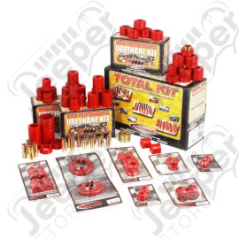 Suspension Bushing Kit, Polyurethane, Red; 97-06 Jeep Wrangler TJ
