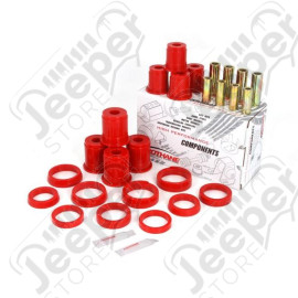 Suspension Control Arm Bushing Kit, Front, Red; 84-01 Jeep Cherokee XJ