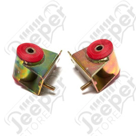 Engine Mount Kit, Polyurethane, Red; 87-01 Wrangler/Cherokee, 4.0L