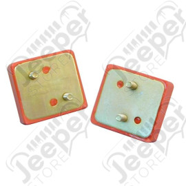 Engine Mount Kit, Polyurethane, Red;72-91 SJ/XJ, 5.0L/5.9L/6.6L