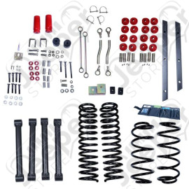 Suspension Lift Kit, 4 Inch, No Shocks; 97-02 Jeep Wrangler TJ