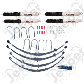 Suspension Lift Kit, 4 Inch, Shocks; 55-75 Jeep CJ5/CJ6