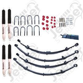 Suspension Lift Kit, 2.5 Inch, Shocks; 87-95 Jeep Wrangler YJ