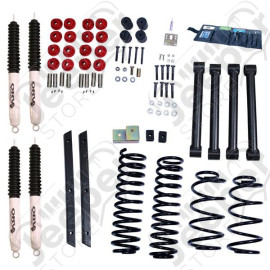 Suspension Lift Kit, 2 Inch, Shocks; 03-06 Jeep Wrangler TJ