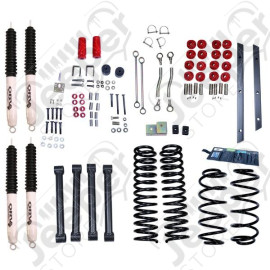 Suspension Lift Kit, 4 Inch, Shocks; 97-02 Jeep Wrangler TJ