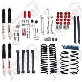 Suspension Lift Kit, 4 Inch, Shocks; 03-06 Jeep Wrangler TJ