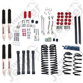 Suspension Lift Kit, 4 Inch, Shocks; 04-06 Jeep Wrangler Unlimited LJ