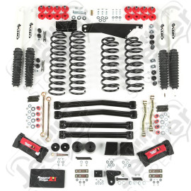 Suspension Lift Kit, 4 Inch, Shocks; 07-18 Jeep Wrangler JK
