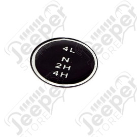 Transfer Case Shift Knob Pattern Insert; 80-86 Jeep CJ, for Dana 300