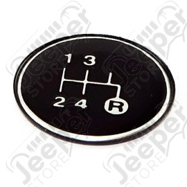 Transmission Shift Pattern Knob Insert, 4 Speed