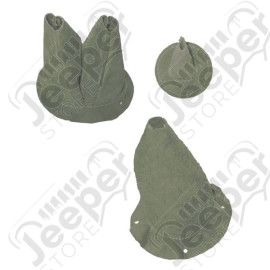 Transmission Shift Boot Kit, Leather; 41-45 Willys MB