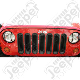 Grille Insert Kit, Black; 07-18 Jeep Wrangler JK/JKU