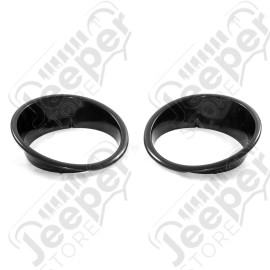 Headlight Bezels, Black; 07-18 Jeep Wrangler JK/JKU