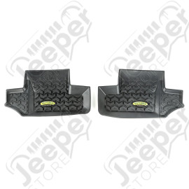 All Terrain Floor Liner, Rear Pair, Black; 07-18 Jeep Wrangler JK