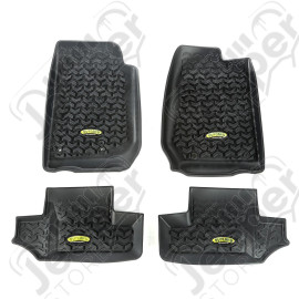 All Terrain Floor Liner Kit, Black; 07-18 Jeep Wrangler JK, 2 Door