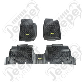 All Terrain Floor Liner Kit, Black; 07-18 Wrangler JKU, 4 Door