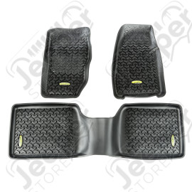 All Terrain Floor Liner Kit, Black; 84-01 Jeep Cherokee XJ