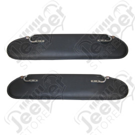Sun Visor Kit, Charcoal; 72-86 CJ5/CJ7/CJ8