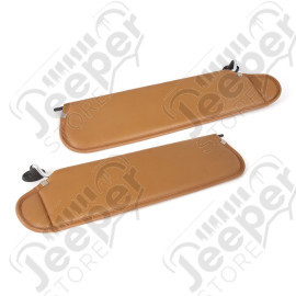 Sun Visor Kit, Camel; 97-02 Jeep Wrangler TJ/LJ